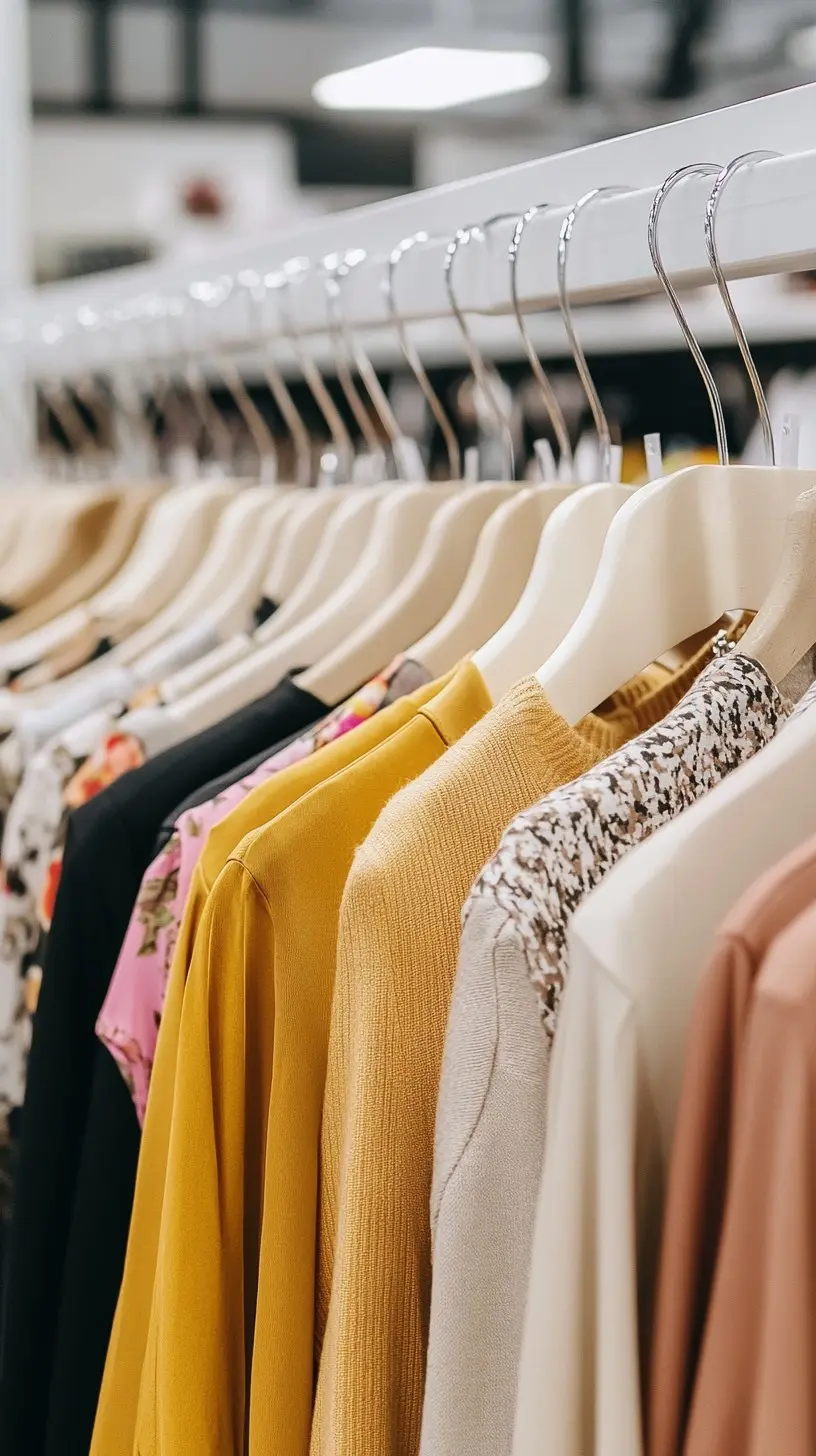 Colorful clothing rack